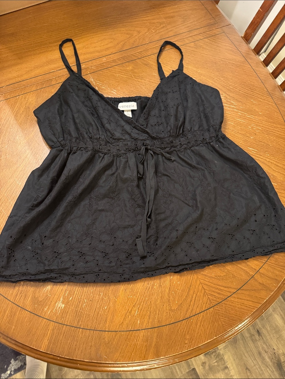 Venezia Babydoll Lace Trim Camisole Tank Top Size 22 Eyelet Adjustable Straps